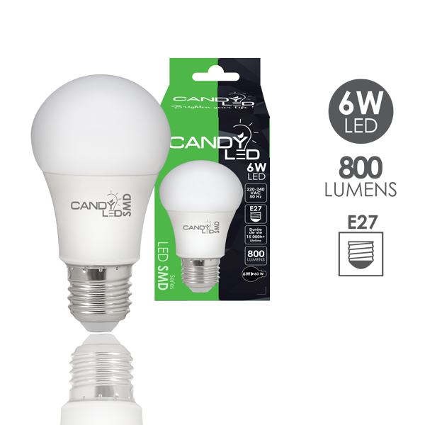 Lampe LED 6W E27 SMD Candyled