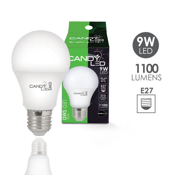 Lampe LED 9W E27 SMD Candyled