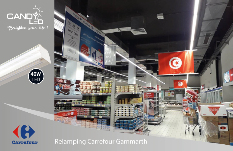 Lineaire LED Candyled References Carrefour Ghammarth