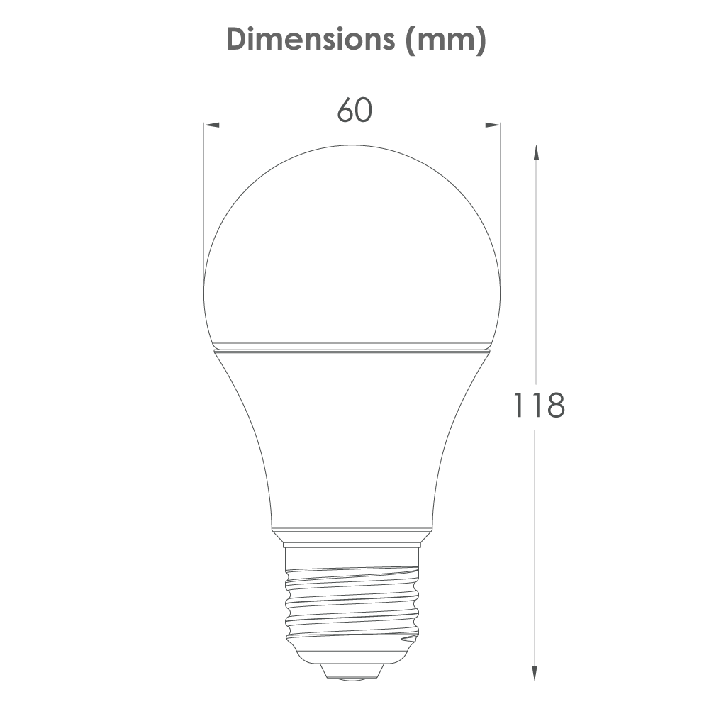 Bulb 9W 180-260V AC SMD E27